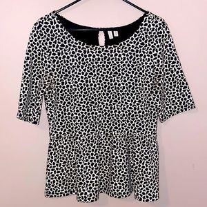 Leopard print peplum top